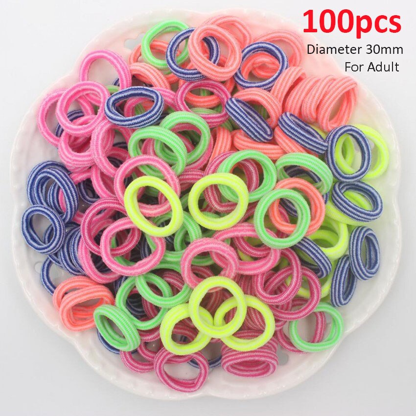 50/100Pcs High Elastic Hair Bands for Women Girls Colorful Hairband Rubber Ties Ponytail Holder Scrunchies Kids Hair Accessories