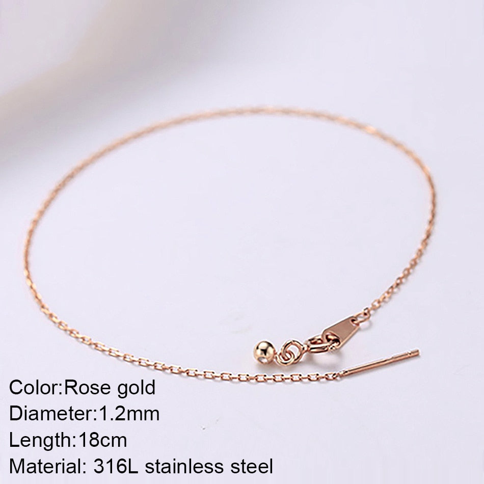 316L Stainless steel Pin type universal perforation chain Family Multiple Birthstone bracelet women Gift  wholesale dropshipping