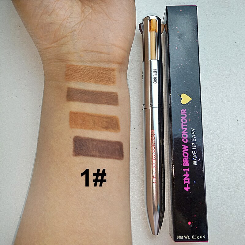 4 in1 Makeup Pen Touch up Eyebrow Eyeline Waterproof Sweatproof Long Lasting Drawing Pencil Easy Color Makeup Cosmetic Tool