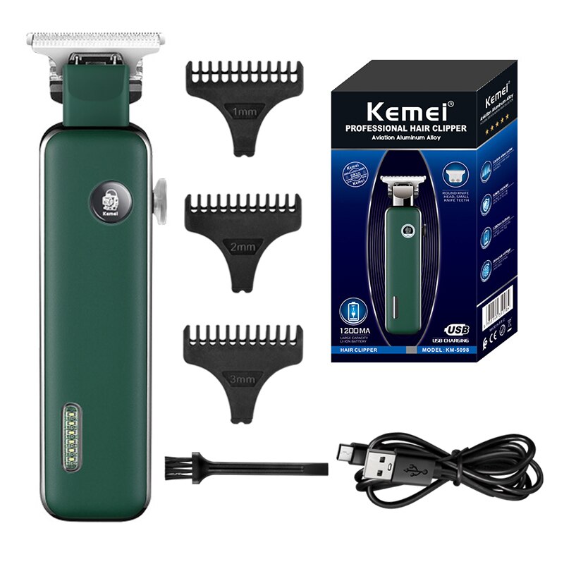 Kemei USB Electric Hair Clippers Trimmers For Men Adults Kids Cordless Rechargeable Hair Cutter Machine Professional Trimmers