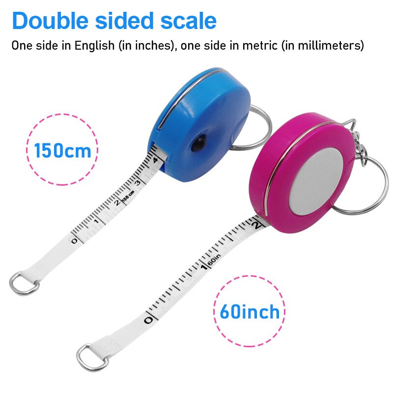 1.5M Body Measuring Tape Automatic Telescopic Tape Measure Measuring Film for Metric Centimeter Tape Sewing Tailor Meter Grey