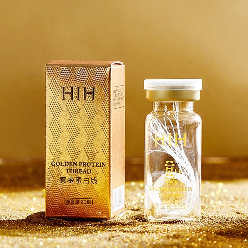 Anti Aging Hyaluronic Acid 24K Gold Active Collagen Facial Essence Protein Thread Serum Skin Care Tool For Firming Moisturizing