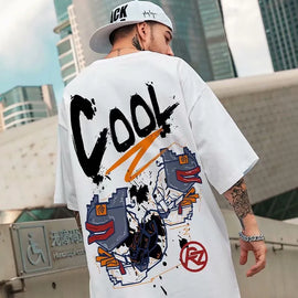 Summer Men's T-shirts 2023 Cool Funny Graphic Print T Shirt Letter Retro Cool Design Streetwear Short Sleeve Tee Top Y2K Clothes