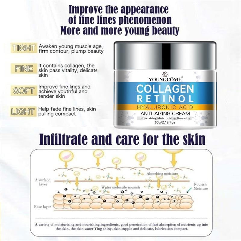 Youngcome Collagen Face Cream Retionl Repairing Moisturizing Nourishing Cream Anti-aging Skin Facial Cream Face Skin Care