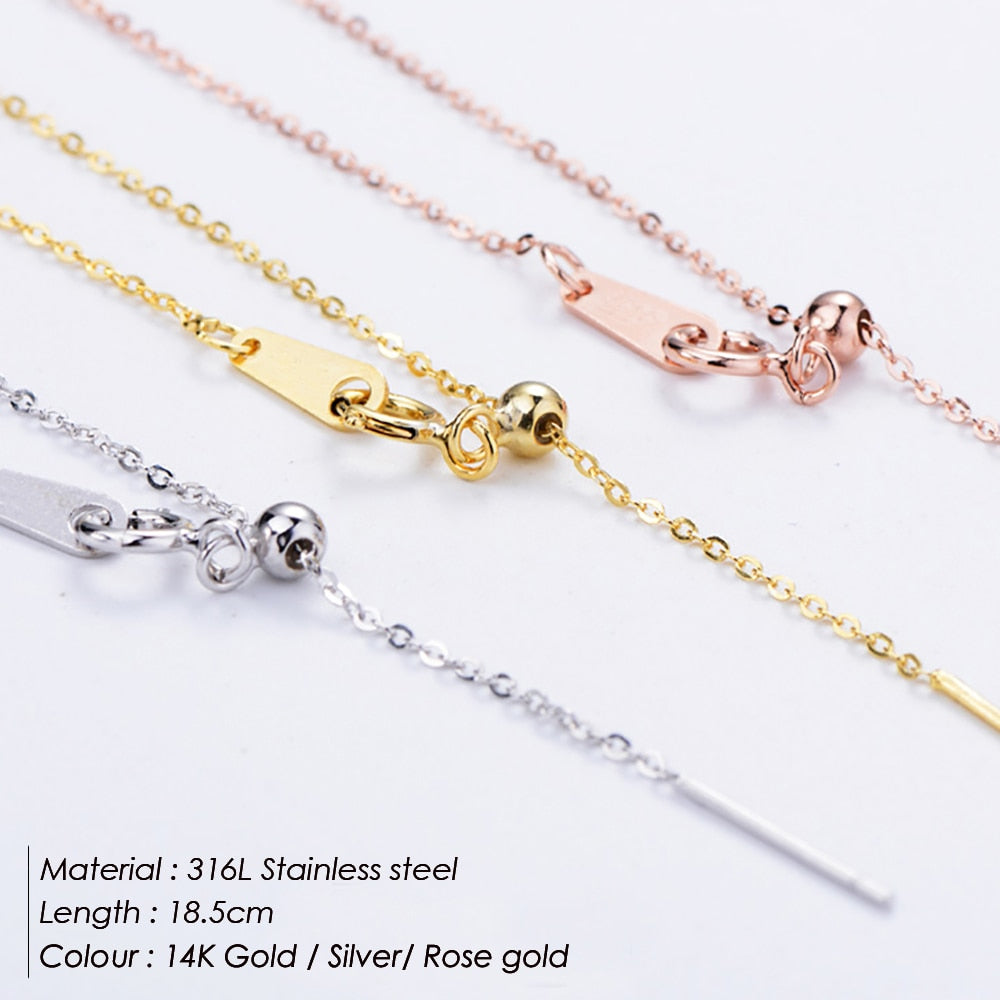 316L Stainless steel Pin type universal perforation chain Family Multiple Birthstone bracelet women Gift  wholesale dropshipping