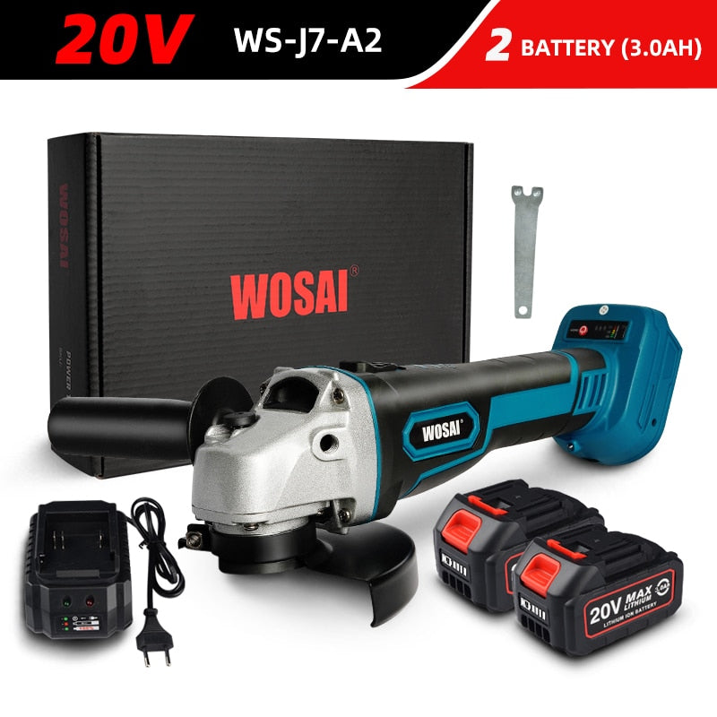 WOSAI MT Series M14 Brushless Angle Grinder 20V Lithium-Ion Battery Machine Cutting Cordless Electric Angle Grinder Power Tools