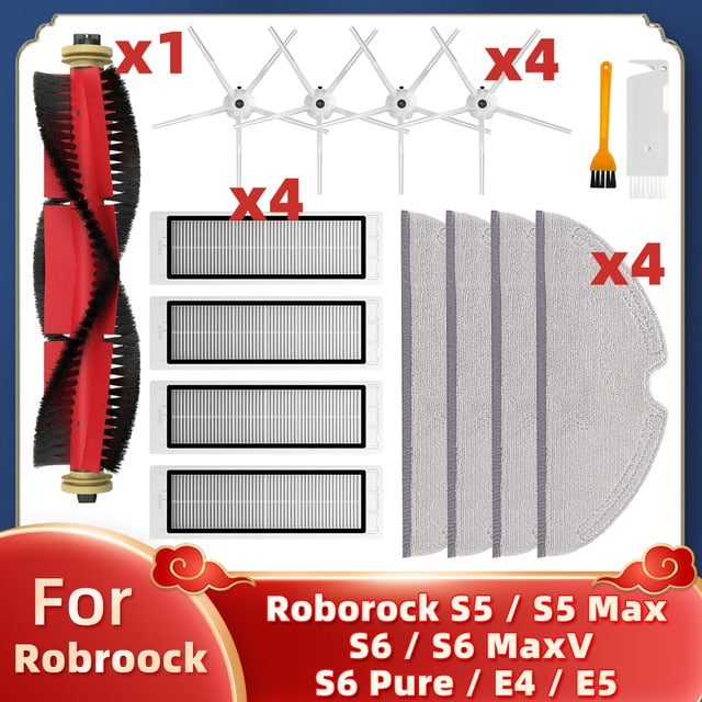 Robot Vacuum Cleaner Hepa Filter Main Brush For Xiaomi Roborock S5 Max S6 MaxV S6 Vacuum Cleaner  Accessories Spare Parts