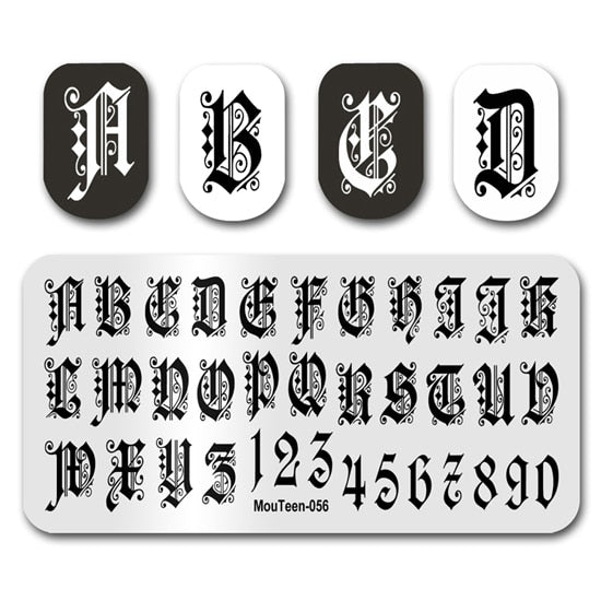 Nail Stamping MouTeen148 Cartoon Big Size Head Disney Nail Plates Stamp King Manicure Set For Nail Art Stamping