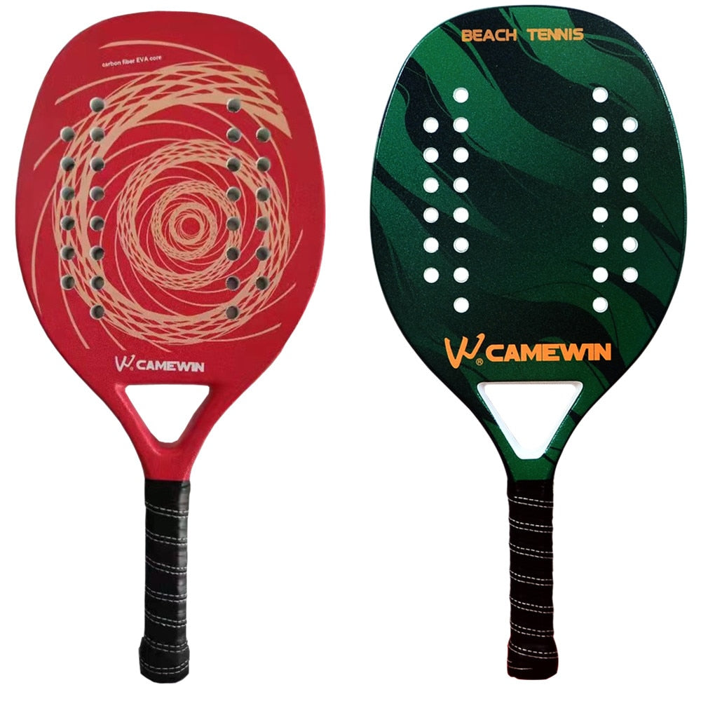 CAMEWIN Professional Beach Tennis Racket Carbon Fiber Beach Racket Protector Can Be Matched With