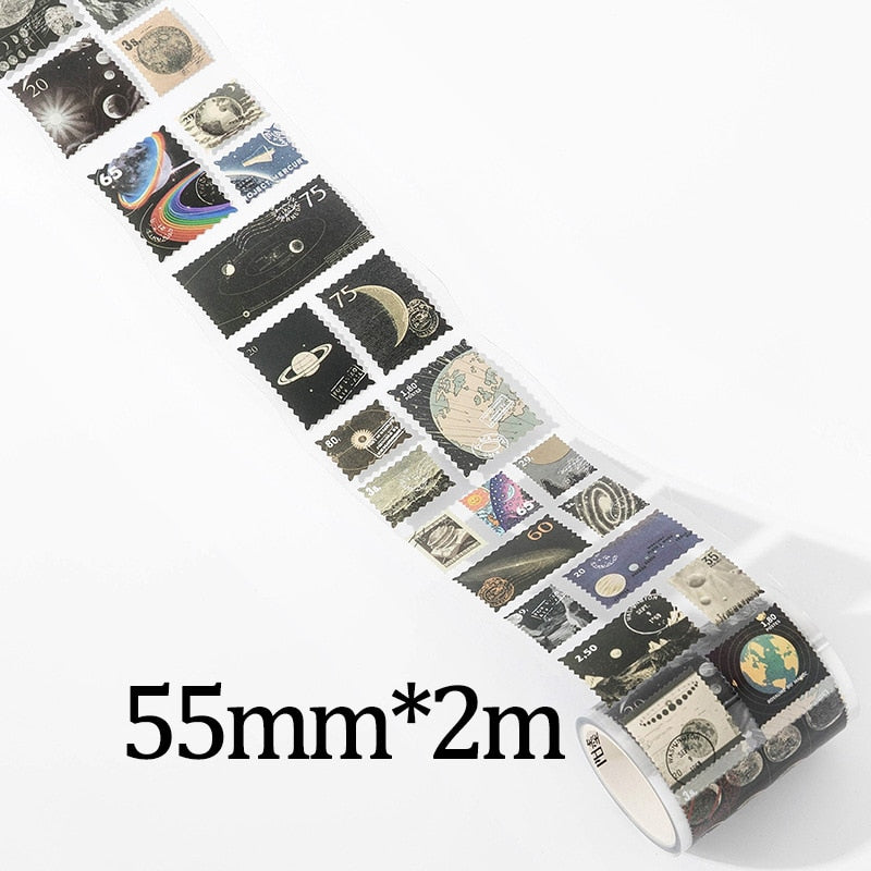 Vintage Natural Post Office Masking Washi Tape Retro Stamp Decorative Adhesive Tape Diy Scrapbooking Sticker Label Stationery