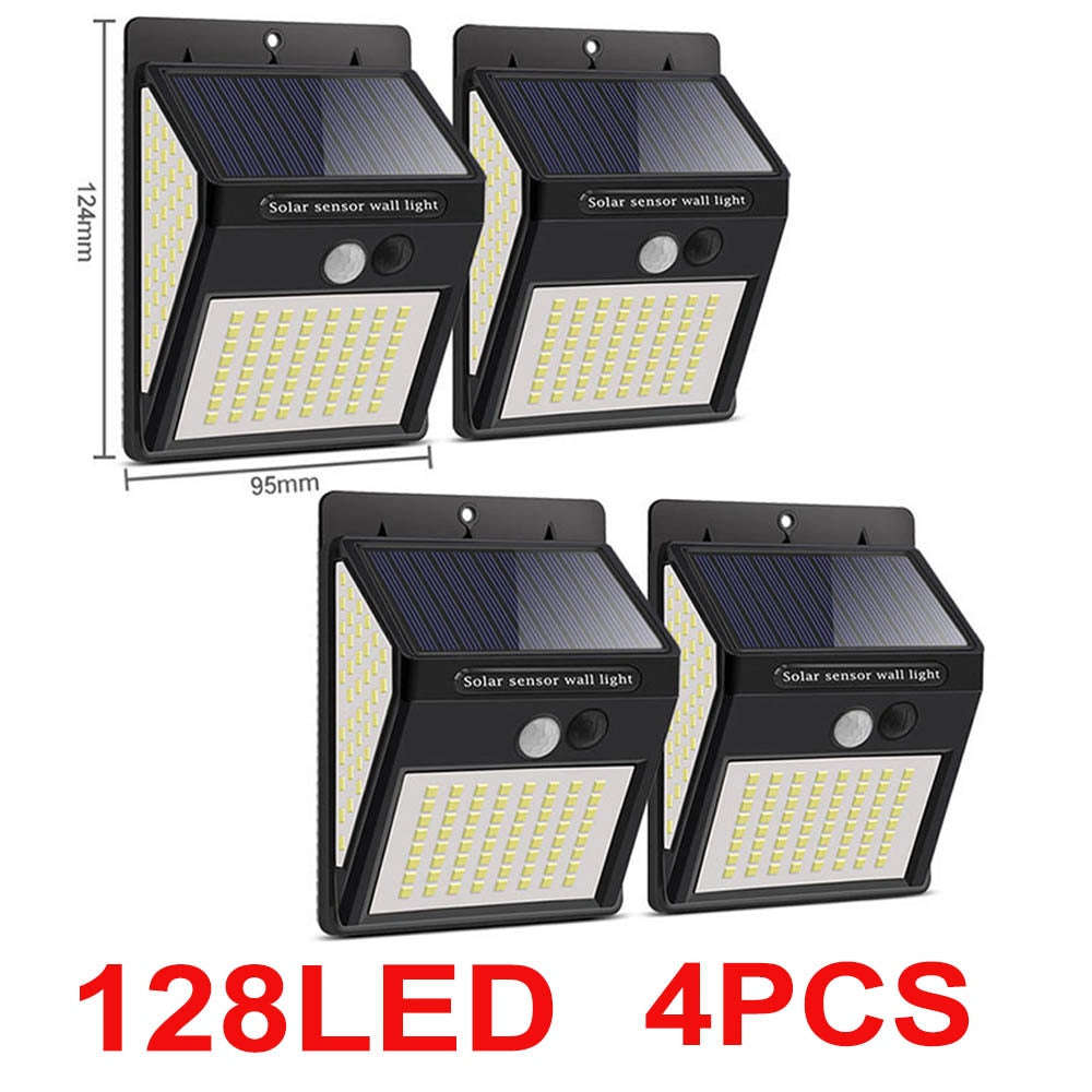 268 LED Reflector Solar Power Patio Lights for Garden Decoration Motion Sensor Spotlights Outdoor Lighting Waterproof Wall Lamps