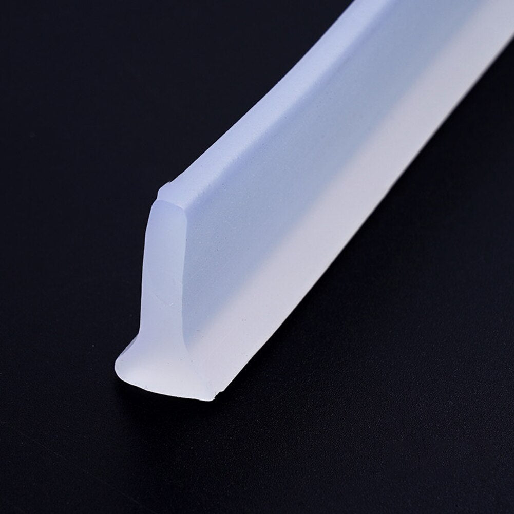 Silicone Bathroom Water Stopper Strip Water Retaining Strip Toilet Washing Machine Dry Wet Separation Blocker Shower Dam Barrier