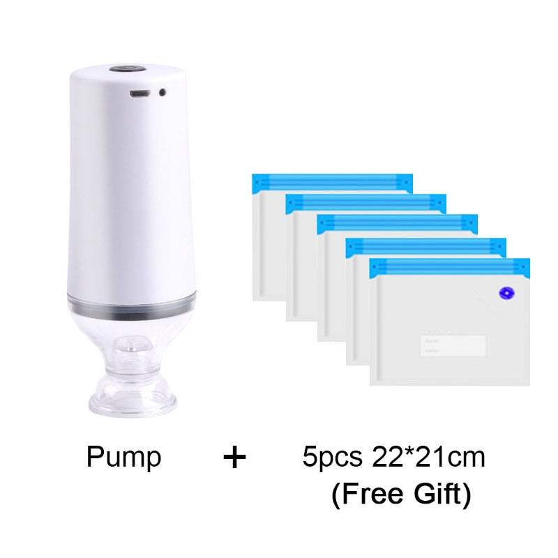 Mini Vacuum Pump for Clothes Food Vacuum Storage Bag  USB Charging Electric Fresh-keeping Sealing Machine Home Travel Tool