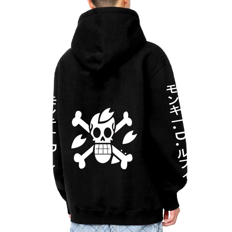 One Piece Anime Hoodies Cool Luffy Hoodies Print Custom Made Japanese Trend Unisex Casual Hoodies Fashion Long Sleeve Tops