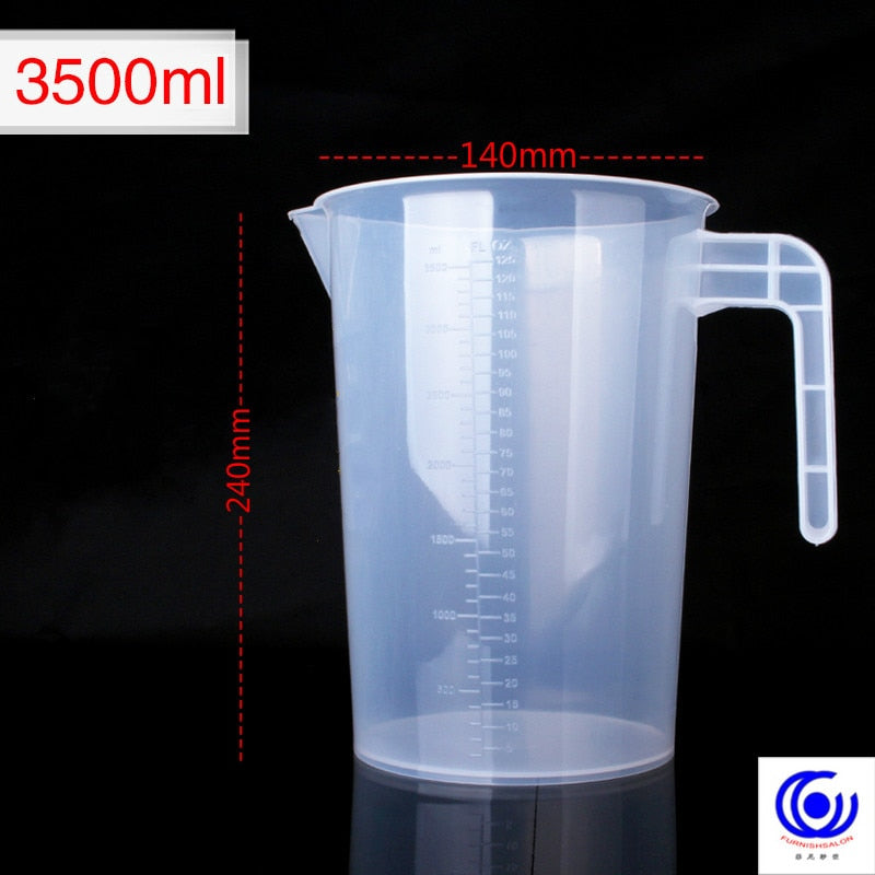 new 100/250/500/1000/2000/3500/5000ml thickened plastic measuring transparent scale cup food grade beaker kitchen milk tea