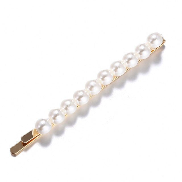 New Fashion Pearl Hair Clip for Women Elegant Korean Design Snap Barrette Stick Hairpin Hair Styling Accessories Hair Pins