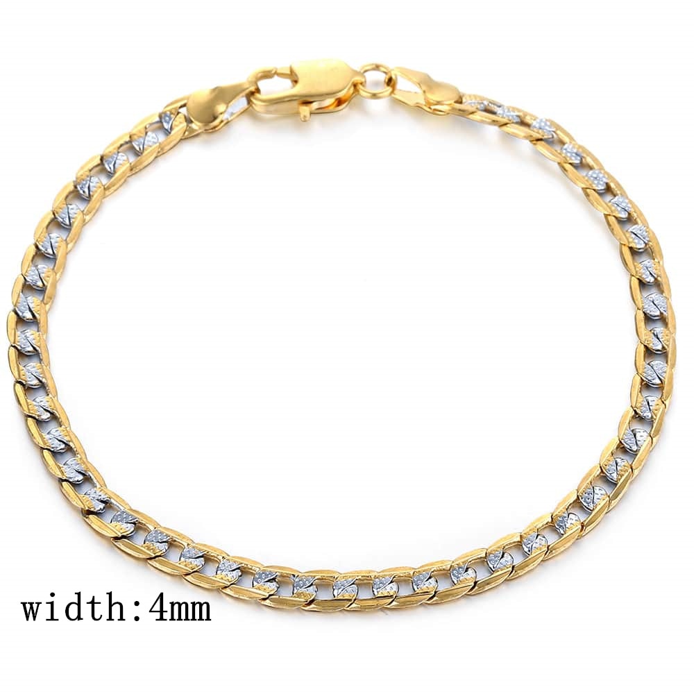 Cuban Link Chain Men Necklace in Gold Color for Men and Women Fashion Men Jewelry Gifts.