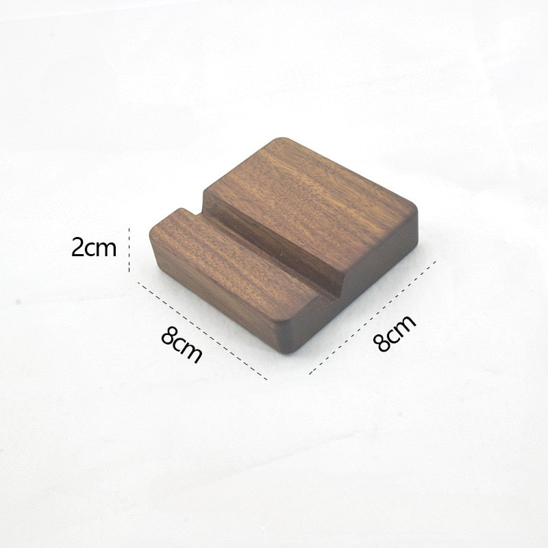 Portable Solid Wood Cell Phone Racks Desk Stand Holder for Mobile Phone Tablet PC E-reader Home Accessories Customized Logo