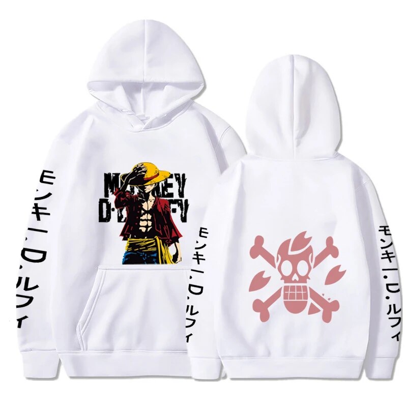 One Piece Anime Hoodies Cool Luffy Hoodies Print Custom Made Japanese Trend Unisex Casual Hoodies Fashion Long Sleeve Tops