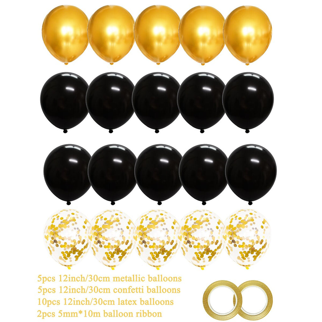 Number 50 Foil Balloon Happy Birthday Party Decorations 50 Years Old Man Woman 50th Gold Black Home Decor Anniversary Supplies