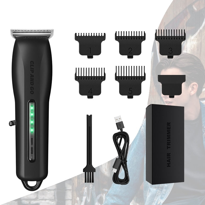 Electric Hair Clipper  Electric Hair Trimmer Adjustable Hair Cutting Machine Cordless Rechargeable Professional Clippers for Men