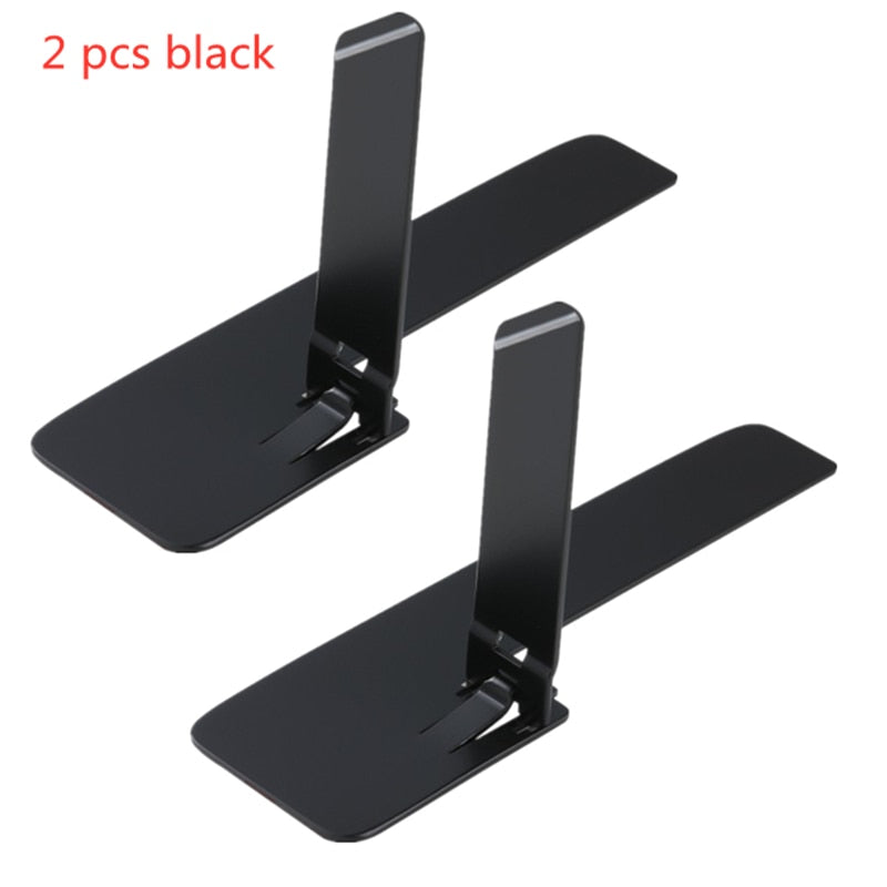 3 in 1 Ultra-Thin Metal Folding Phone Holder Alloy Invisible Back Stick Phone Desktop Holder Portable Mobile Support Phone Stand