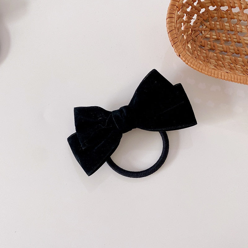 Fashion Korean BowKnot Hair Ties Scrunchies Women Girls Elastic Hair Bands Long Headwear Ribbon Bow Ponytail Hair Accessories