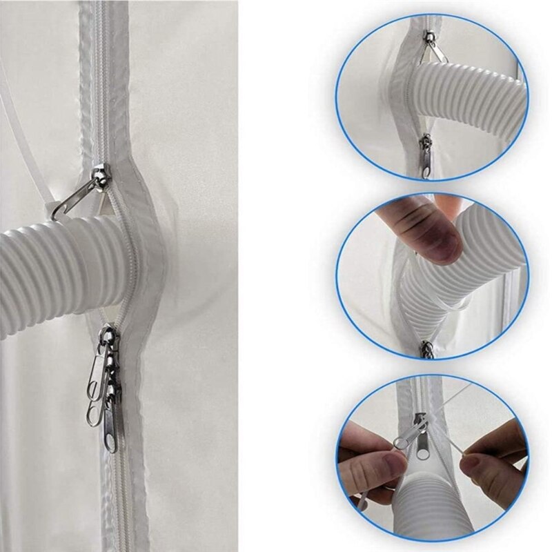 K1KA Sliding Door Sealing Cloth for Portable Air Conditioner and Tumble Dryer Snap Shut Automatically Air Exchange Guards