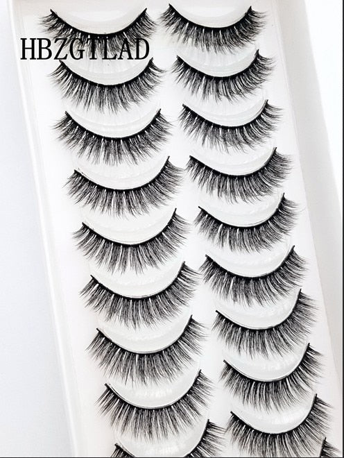 38 Styles 5/10 Pairs Natural False Eyelashes Fake Lashes Long Makeup 3d Mink Lashes Extension Eyelash Mink Eyelashes for Beauty