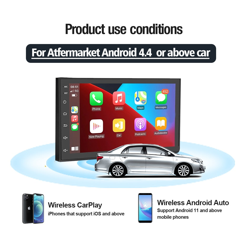 Carlinkit Wireless CarPlay Dongle for Android Car Wireless Android Auto Car Play Adapter Mirror Screen Spotify Waze Plug & Play