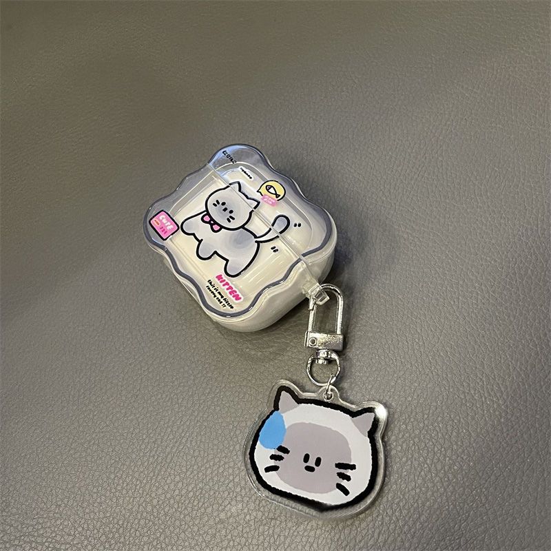 Cute Cartoon Cat TPU Case For Apple Airpods 1 2 3 Earphone Coque Soft Wave Silicone Funda For Airpods Pro 2nd Cover Earpods Case