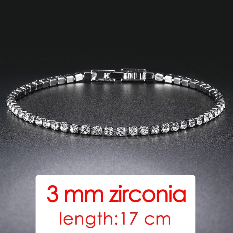 ZHOUYANG Tennis Bracelets For Women Simple Luxury Round Crystal Gold Color Bangle Chain Wedding Girl Gift Wholesale Jewelry H074