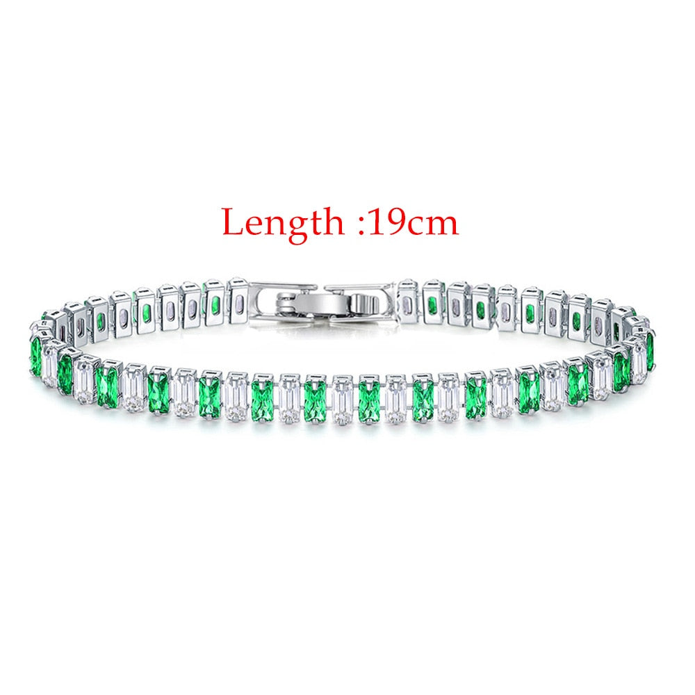 Iced Out Zircon Tennis Bracelet For Women Luxury Crystal Bracelets Men&#39;s Hand Chain Hippie Trendy Accessories Jewelry Gifts H167