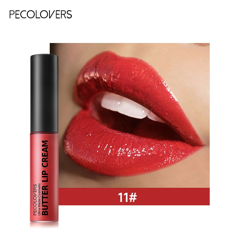 PECOLOVERS Lip Makeup 10 Color Silky Vitamin E Butter Lip Ceram Lipgloss