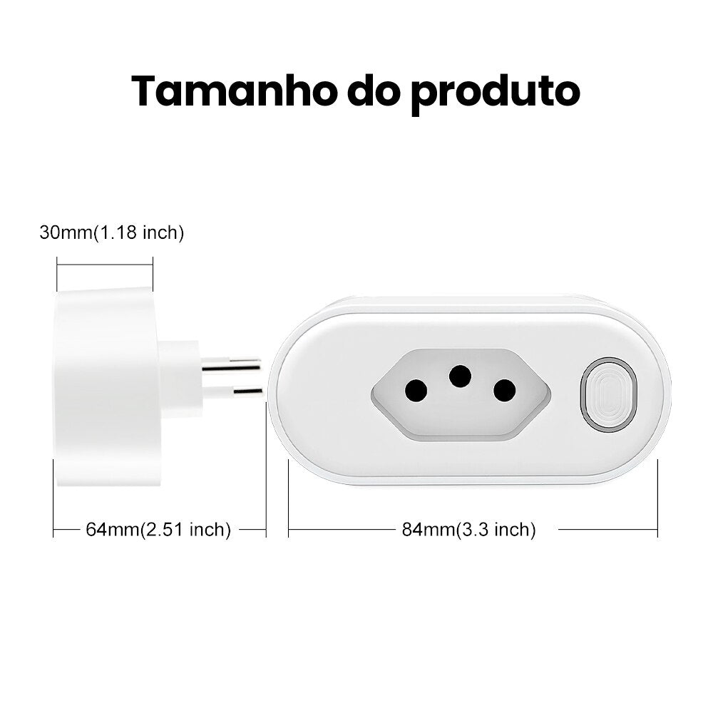 AVATTO Tuya Zigbee Brazil Smart Plug with Power Monitor, Smart Life App Remote Smart Socket Outlet Work for Google Home, Alexa