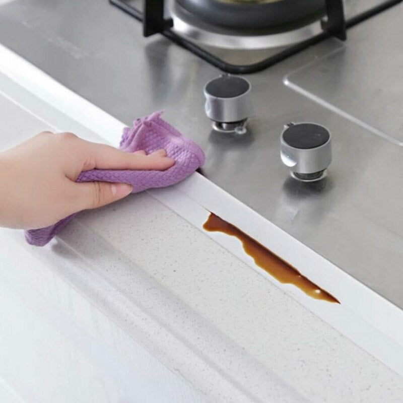 Kitchen Bathroom Waterproof Mildew Proof Tape Cooktop Edge Sealing Strip Wallpaper Self Adhesive Toilet Slot Corner Line Sticker