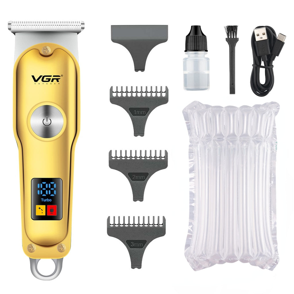 VGR Hair Clipper Mini Hair Trimmer Professional Beard Trimmer Rechargeable Cordless Electric T-Blade Zero Cutting Machine V-290