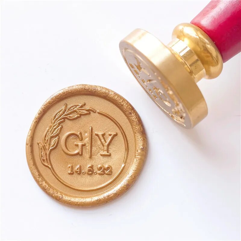 Personalized Wedding Wax seal stamp with 2 initials,Custom wedding sealing wax stamp Invitation Seal Stamp.initials wax seal