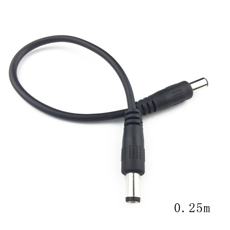 Adapter Connector Cable DC Power Plug 5.5 x 2.1mm Male To 5.5 x 2.1mm Male Adapter Connector Cable