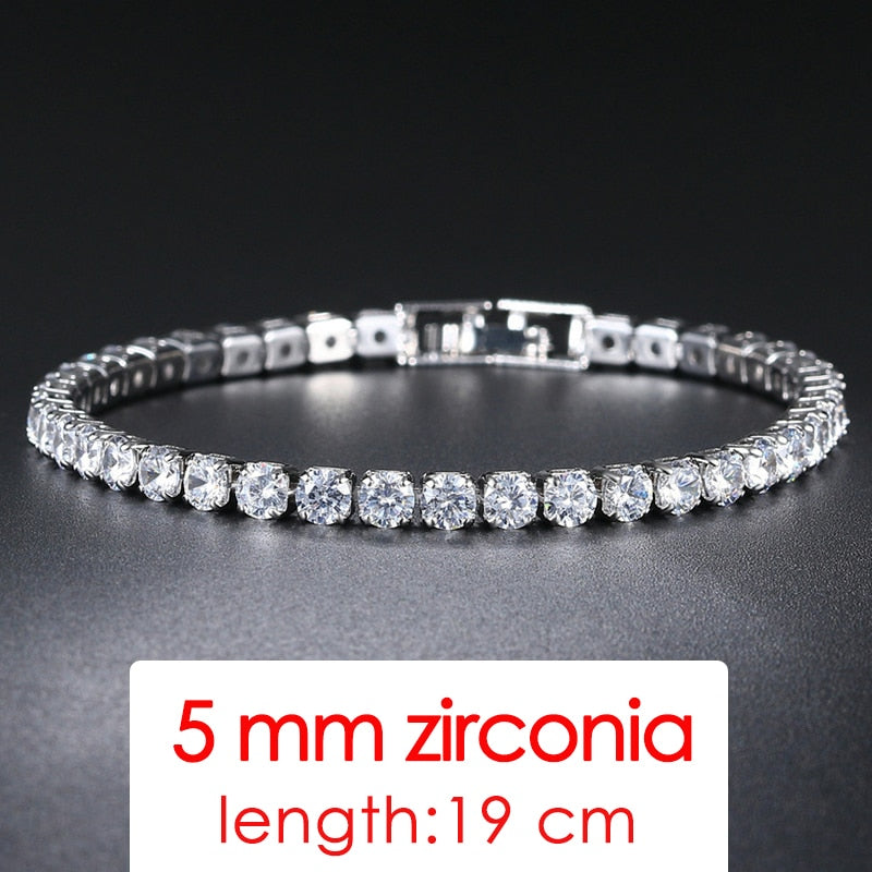 ZHOUYANG Tennis Bracelets For Women Simple Luxury Round Crystal Gold Color Bangle Chain Wedding Girl Gift Wholesale Jewelry H074