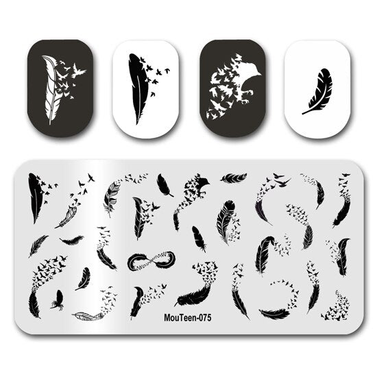 Nail Stamping MouTeen148 Cartoon Big Size Head Disney Nail Plates Stamp King Manicure Set For Nail Art Stamping