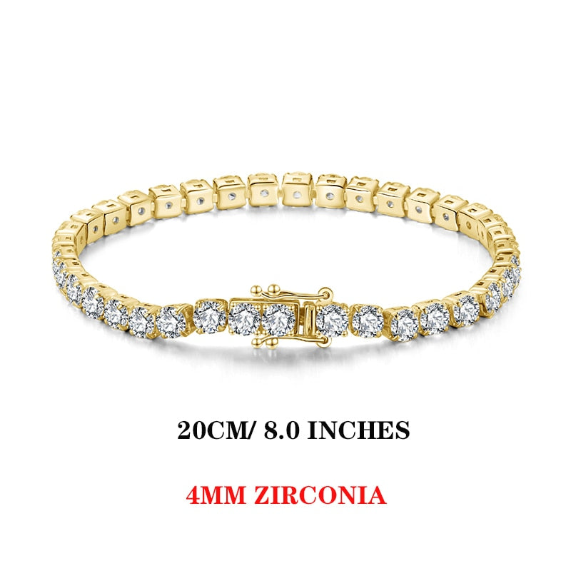 Rinntin SB94 Tennis Bracelet - 100% Real 925 Sterling Silver with AAAA Austrian Cubic Zirconia - Fine Jewelry for Women