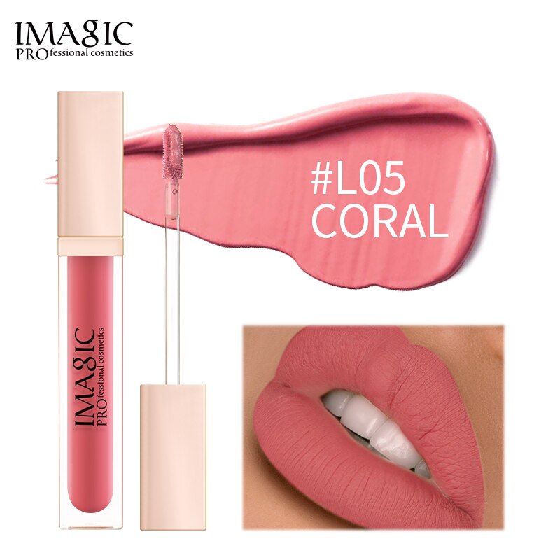 IMAGIC new waterproof and moisturizing lip gloss velvet matte lasting lip gloss ladies cosmetics 20 colors