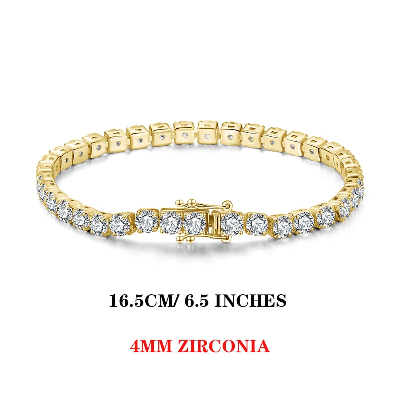 Rinntin SB94 Tennis Bracelet - 100% Real 925 Sterling Silver with AAAA Austrian Cubic Zirconia - Fine Jewelry for Women