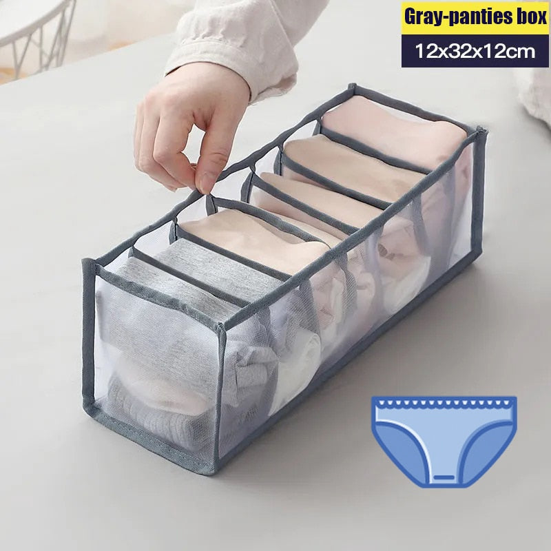 Foldable Drawer Compartment Storage for Socks, Underwear, Bras, Ties, and Baby Clothes with Sock Organizer Drawer Divider