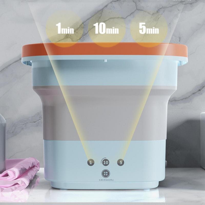 Foldable Mini Washing Machine Portable Laundry Washer Travel Camping Small Electric Washing Machine Dryer For Baby Kids Cloths