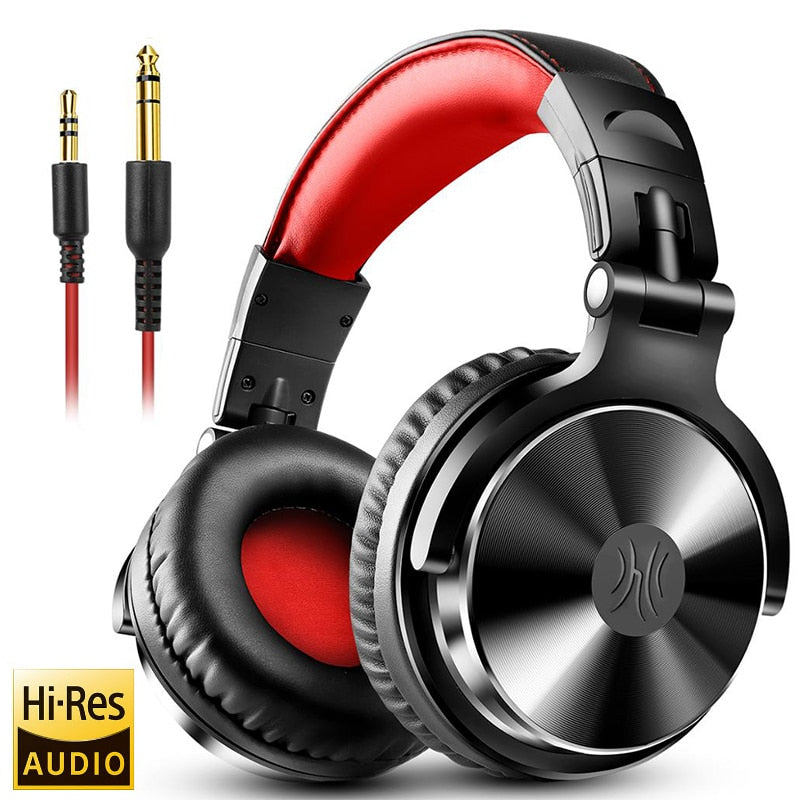 Oneodio Wired Headset Professional Studio Pro DJ Headphones With Mic Dual-Duty Cable HiFi Monitor Music Headset For Phone PC