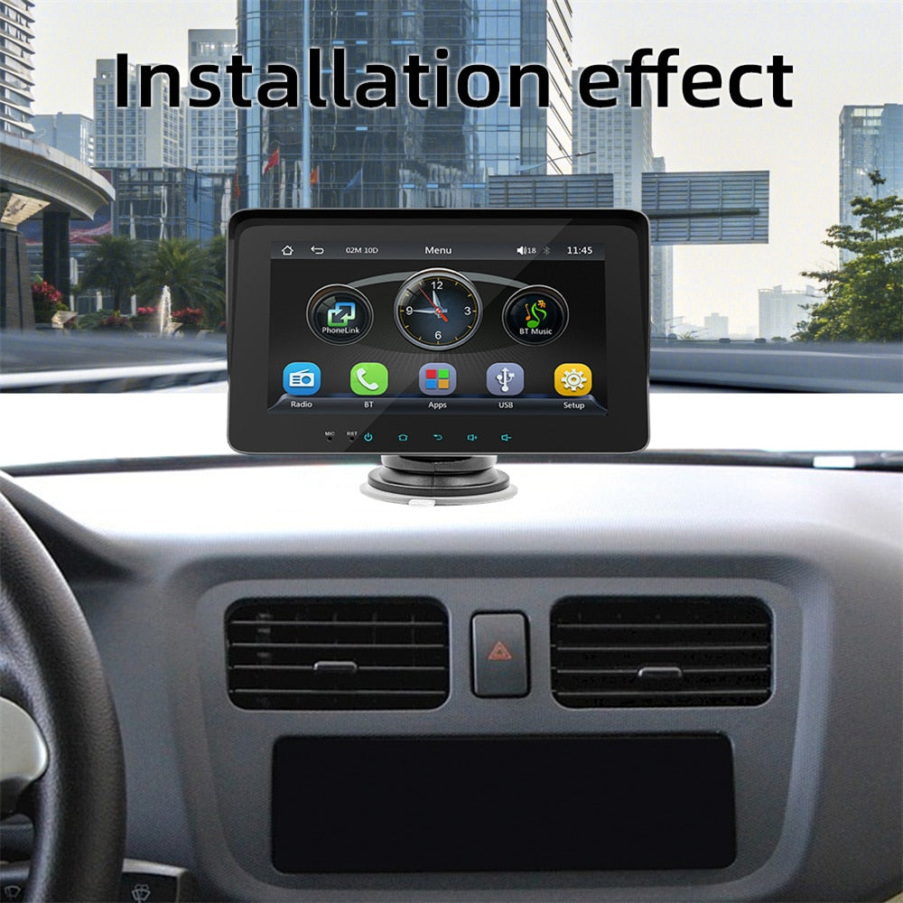 Universal 7 inch Car Mp5 Radio Player Video Player Portable Wireless Apple CarPlay Android Auto Touch Screen For BMW VW KIA