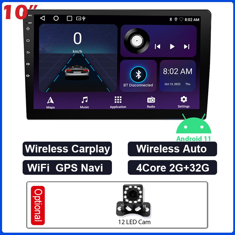 ESSGOO Carplay Car Radio 2 Din 7"/9"/10" MP5 Player GPS Navigator Wireless Android Auto 2.5D IPS Screen Wi-Fi DSP Car Autoradio