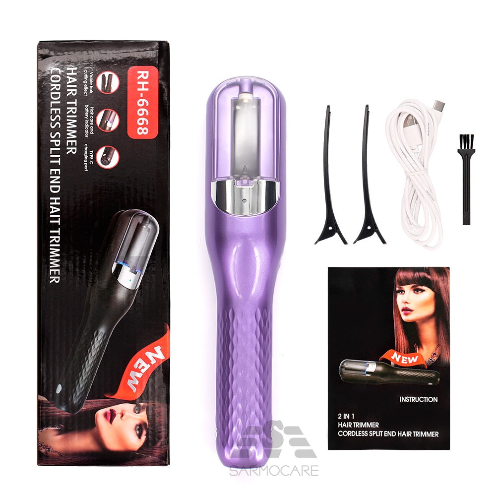 Hair Ends Trimmer 3 Automatic End Remover Damaged Hair Repair Hair Care Treatment Cordless Hair End Cutting Machine